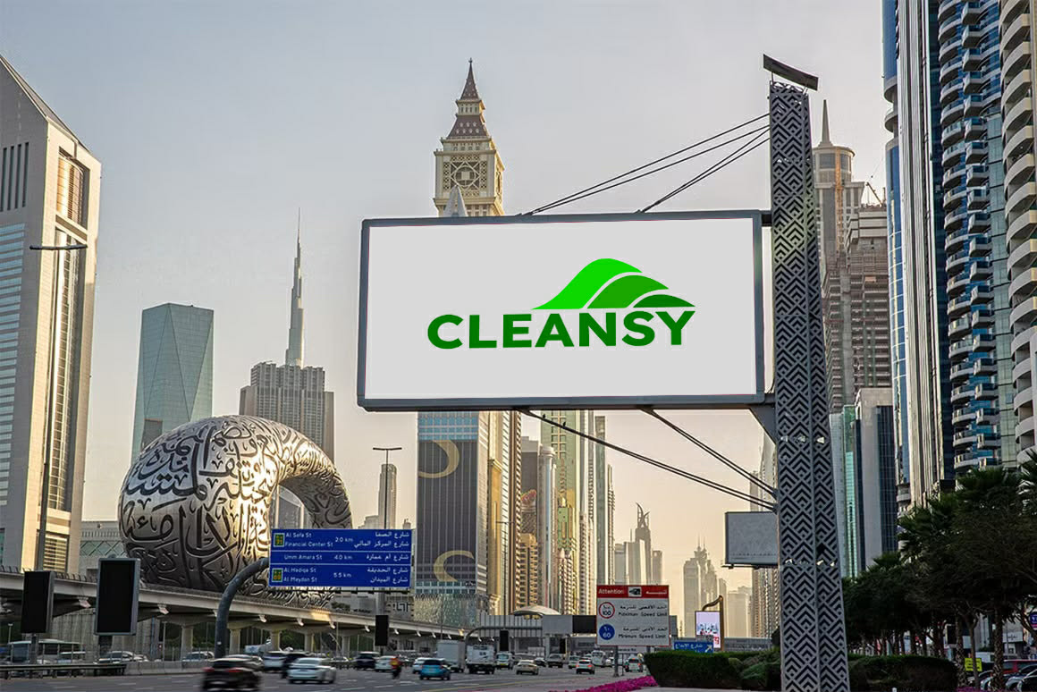 Cleansy billboard in Dubai