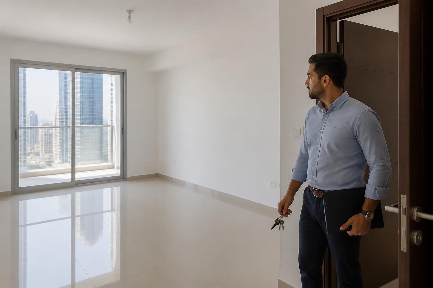 Clean apartment prepared for a tenant handover in Dubai
