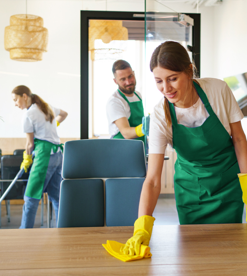 professional cleaning service people working together office 1